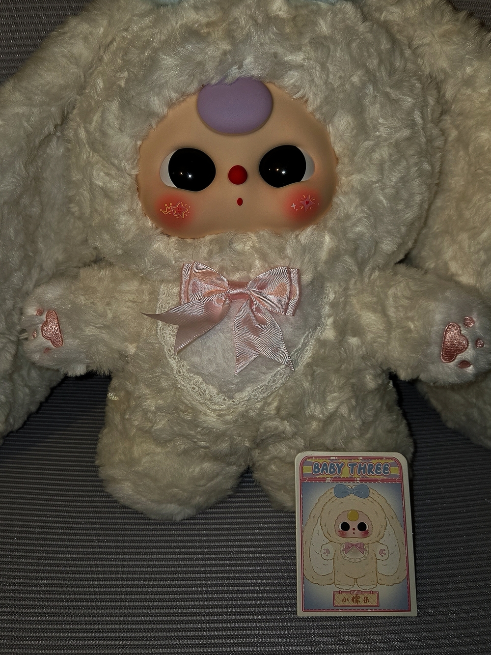 BABY THREE 400% Cream Bunny plush doll ~{Sweetheart series}~